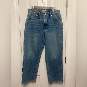 NWT Size 30 Petite Madewell Curvy Perfect Vintage Straight Jeans